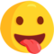Face With Stuck-Out Tongue emoji on Messenger